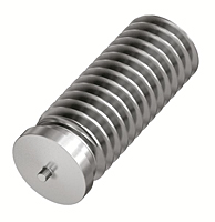 4088328, Non-Flanged Stainless Steel Weld Stud, Thread Size 1/4 
